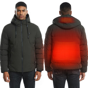 Heated USB Winter Jacket for Men & Women – Smart Electric Cotton Coat
