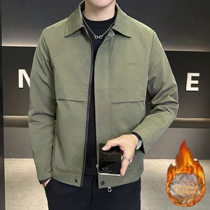 Cool Minimalism Lapel Men's Workwear Jacket | Casual Streetwear