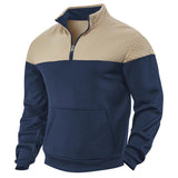 Men’s Heavy Fleece-Lined Zipper Sweater | Warm Winter Stand Collar