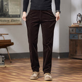 Men’s Slim Fit Corduroy Trousers | Warm Straight Casual Pants