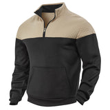 Men’s Heavy Fleece-Lined Zipper Sweater | Warm Winter Stand Collar