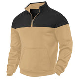 Men’s Heavy Fleece-Lined Zipper Sweater | Warm Winter Stand Collar