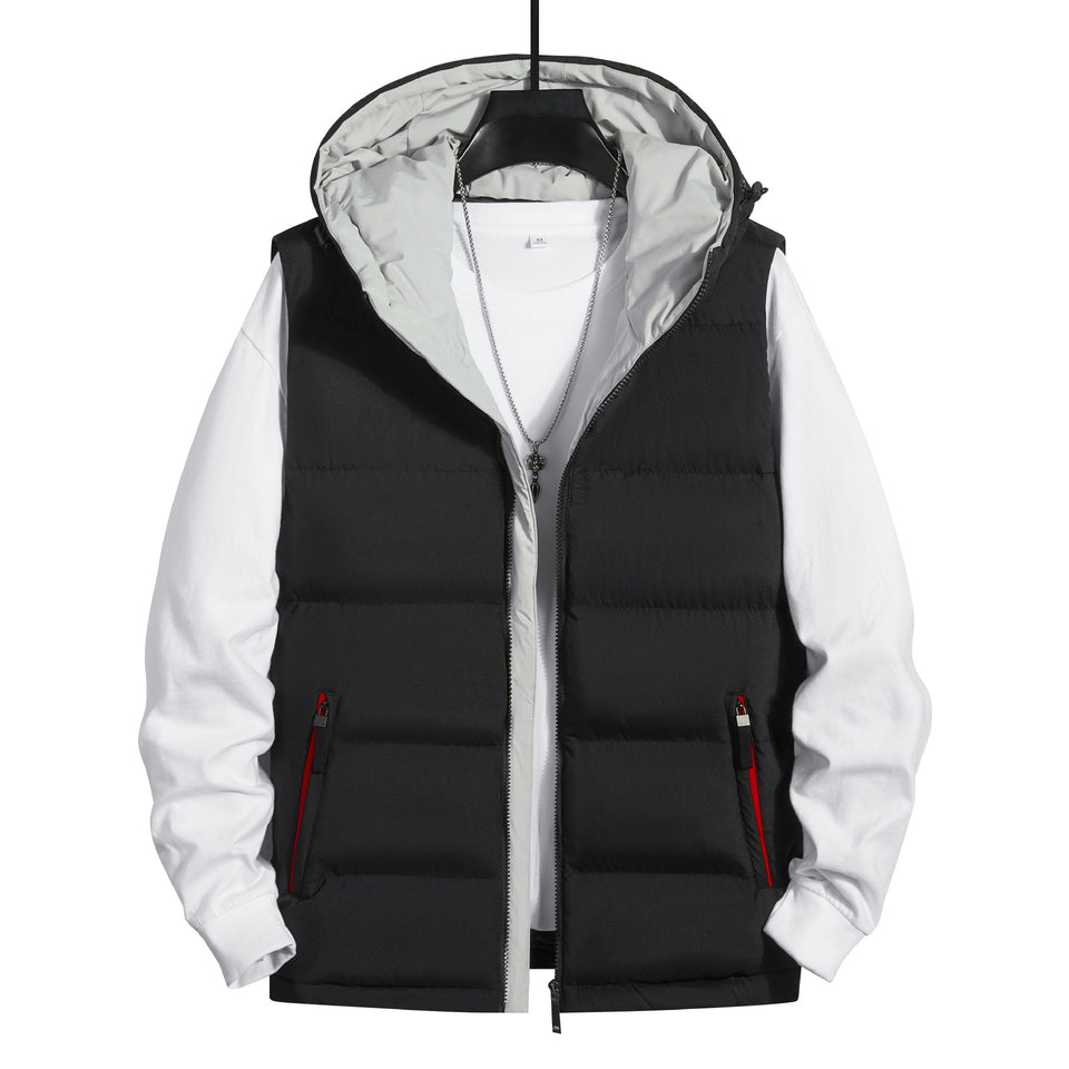 Youth Sports Casual Sleeveless Hooded Vest – Lightweight Polyester