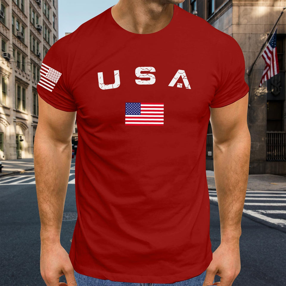 3D Digital Print Men's T-Shirt | Stylish American Round Neck Tee