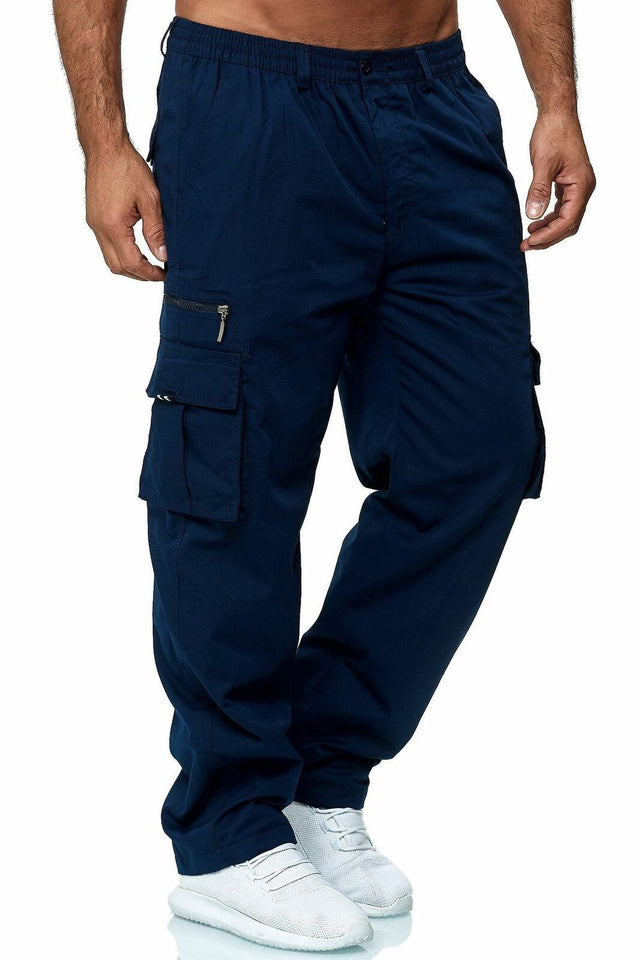 Men's Casual Multi-Pocket Loose Straight Cargo Pants | Daily Comfort