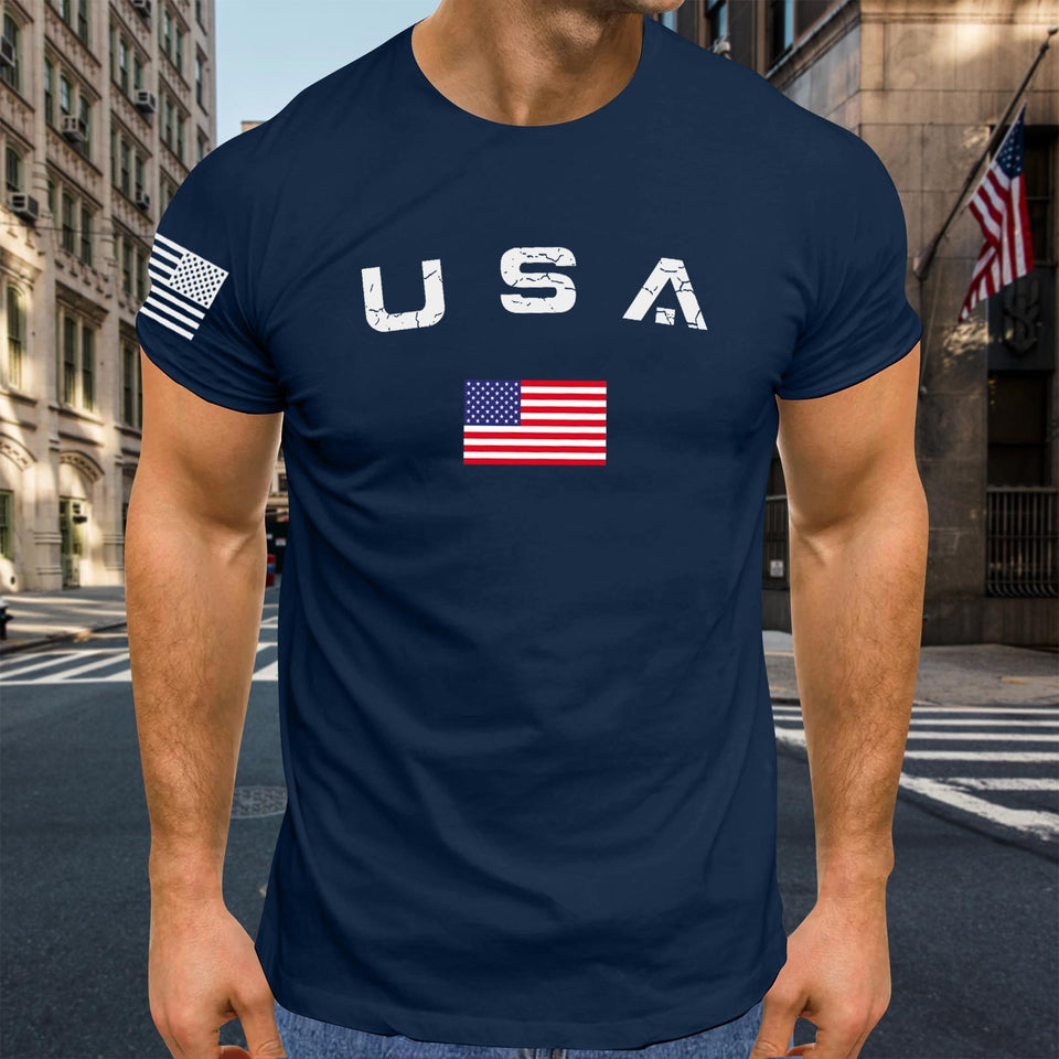 3D Digital Print Men's T-Shirt | Stylish American Round Neck Tee