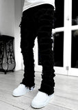 Men’s Ripped Stacked Jeans Pants