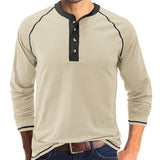 European & American Men’s Long-Sleeved Cotton T-Shirt | Outdoor Style