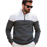 Men’s Heavy Fleece-Lined Zipper Sweater | Warm Winter Stand Collar