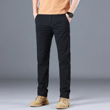 Men’s Casual Cotton Pants – Fashionable, Versatile, Mid-Rise Fit