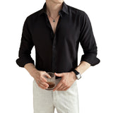 Men’s Slim Fit Business Shirt – Long Sleeve, 7 Colors, Soft Luster