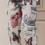 Animal Digital Printed Pants Men's Slim Fit