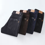 Men’s Slim Fit Corduroy Trousers | Warm Straight Casual Pants