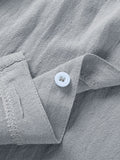 Men's Casual Button Down Short Sleeve Beach Shirt | Summer Cotton Linen Top