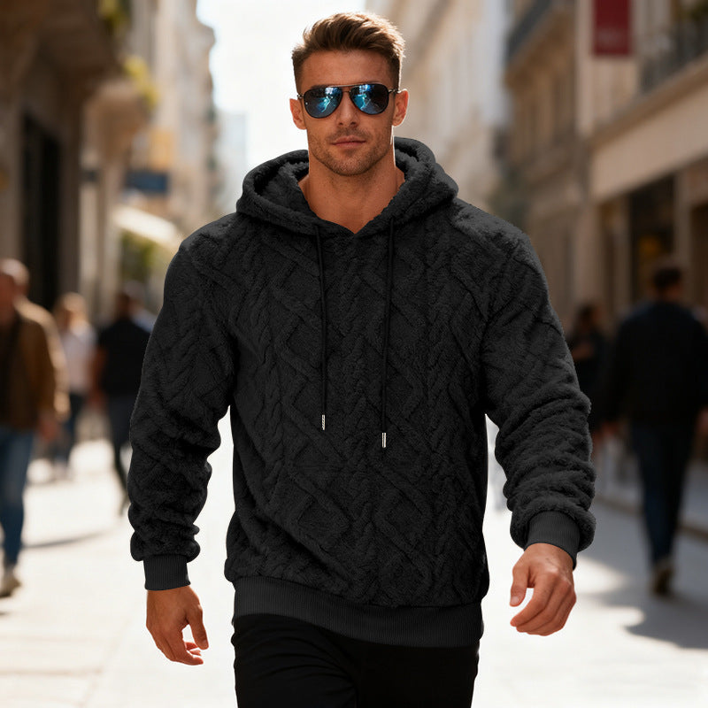 Men’s Double-Sided Velvet Fleece Pullover | Casual Warm Sweater