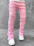 Men’s Ripped Stacked Jeans Pants
