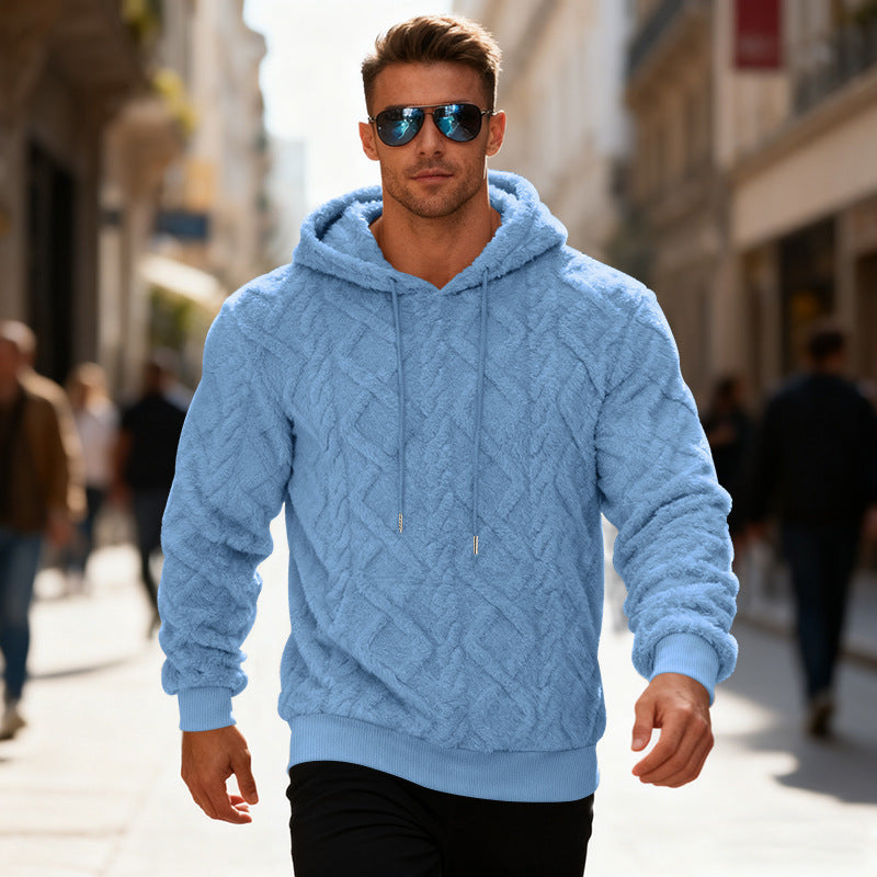 Men’s Double-Sided Velvet Fleece Pullover | Casual Warm Sweater
