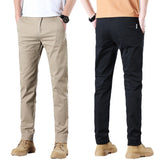Men’s Casual Cotton Pants – Fashionable, Versatile, Mid-Rise Fit