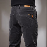 Men’s Slim Fit Corduroy Trousers | Warm Straight Casual Pants