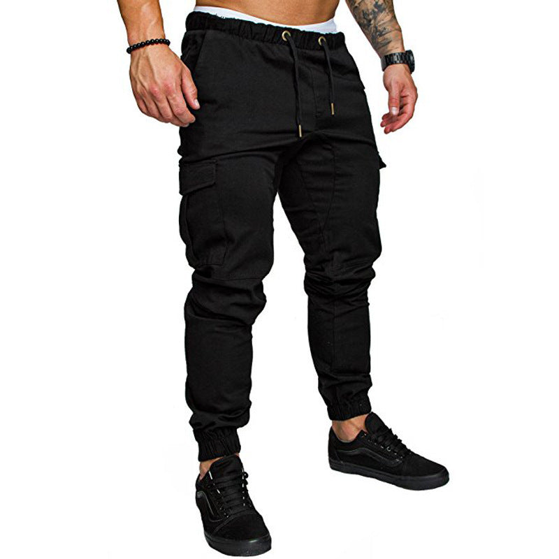 Men’s Woven Fabric Casual Pants – Lightweight Adjustable Corset Pants