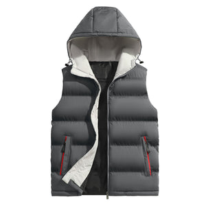 Youth Sports Casual Sleeveless Hooded Vest – Lightweight Polyester