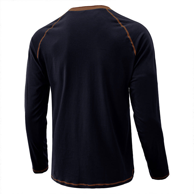 European & American Men’s Long-Sleeved Cotton T-Shirt | Outdoor Style