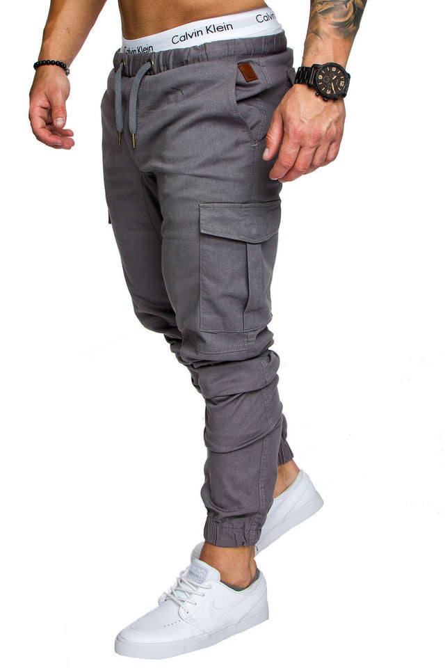 Men’s Woven Fabric Casual Pants – Lightweight Adjustable Corset Pants
