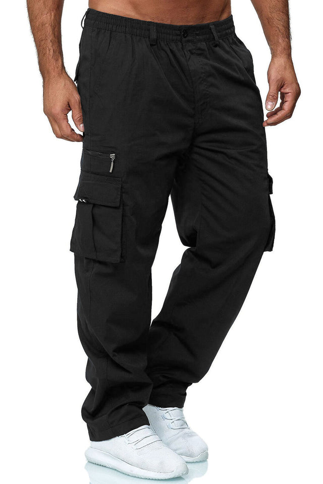 Men's Casual Multi-Pocket Loose Straight Cargo Pants | Daily Comfort