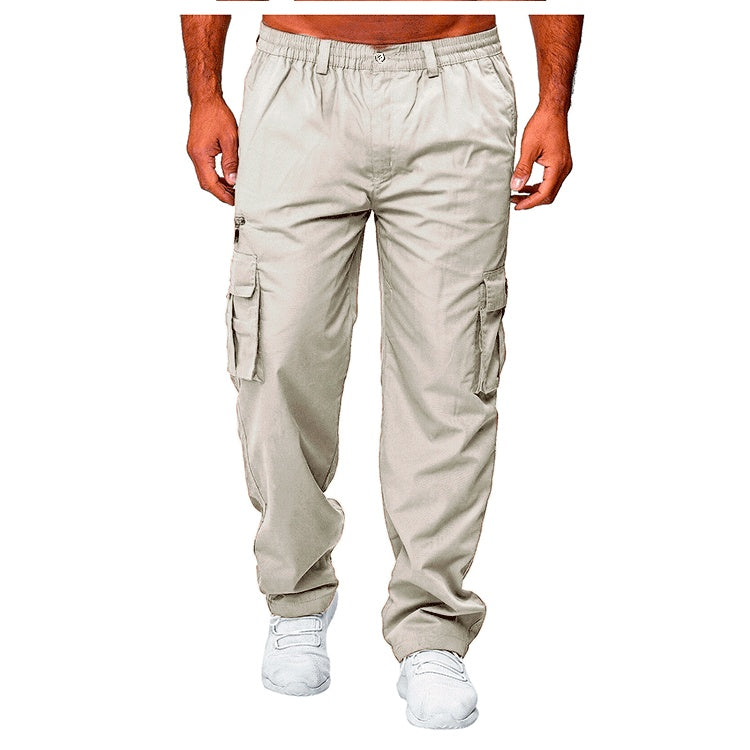 Men's Casual Multi-Pocket Loose Straight Cargo Pants | Daily Comfort
