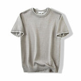 Lazy & Versatile Knitted Round Neck T-shirt for Men | Summer Style