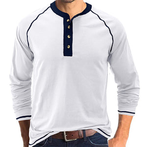 European & American Men’s Long-Sleeved Cotton T-Shirt | Outdoor Style
