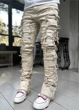 Men’s Ripped Stacked Jeans Pants
