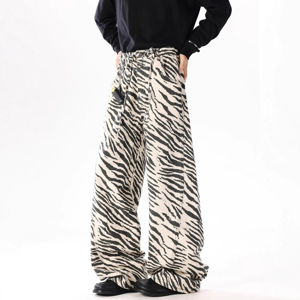 Versatile Men’s Wide-Leg Denim Pants – Loose Casual Straight Fit