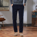 Men’s Slim Fit Corduroy Trousers | Warm Straight Casual Pants