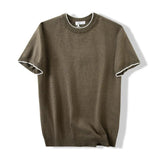 Lazy & Versatile Knitted Round Neck T-shirt for Men | Summer Style