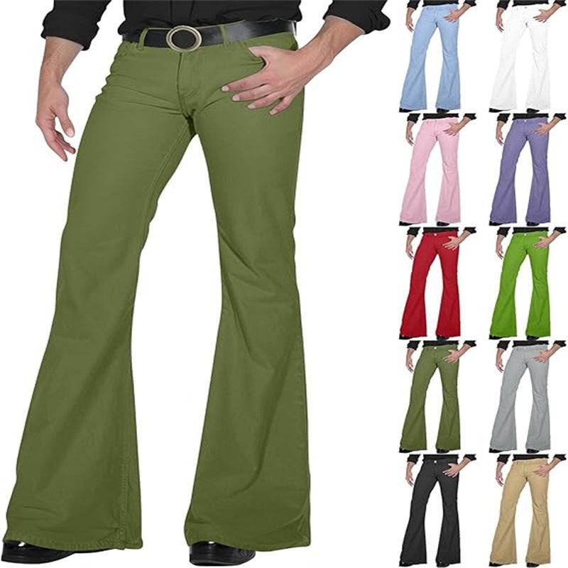 Women’s Retro Bell-Bottom Pants | Stretch Slim Fit Flared Trousers