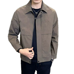 Cool Minimalism Lapel Men's Workwear Jacket | Casual Streetwear