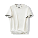 Lazy & Versatile Knitted Round Neck T-shirt for Men | Summer Style