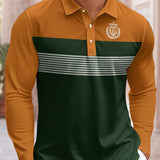 Men’s Leisure Sports Long Sleeve Polo Shirt | Slim Fit Casual Top