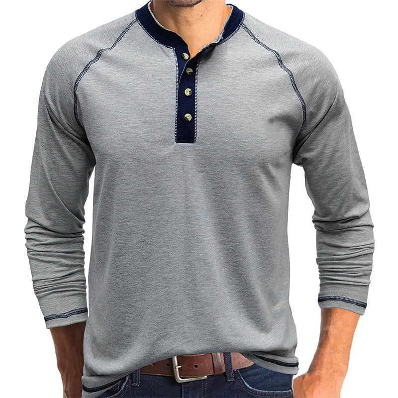 European & American Men’s Long-Sleeved Cotton T-Shirt | Outdoor Style