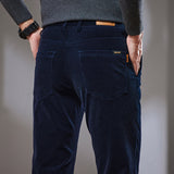 Men’s Slim Fit Corduroy Trousers | Warm Straight Casual Pants