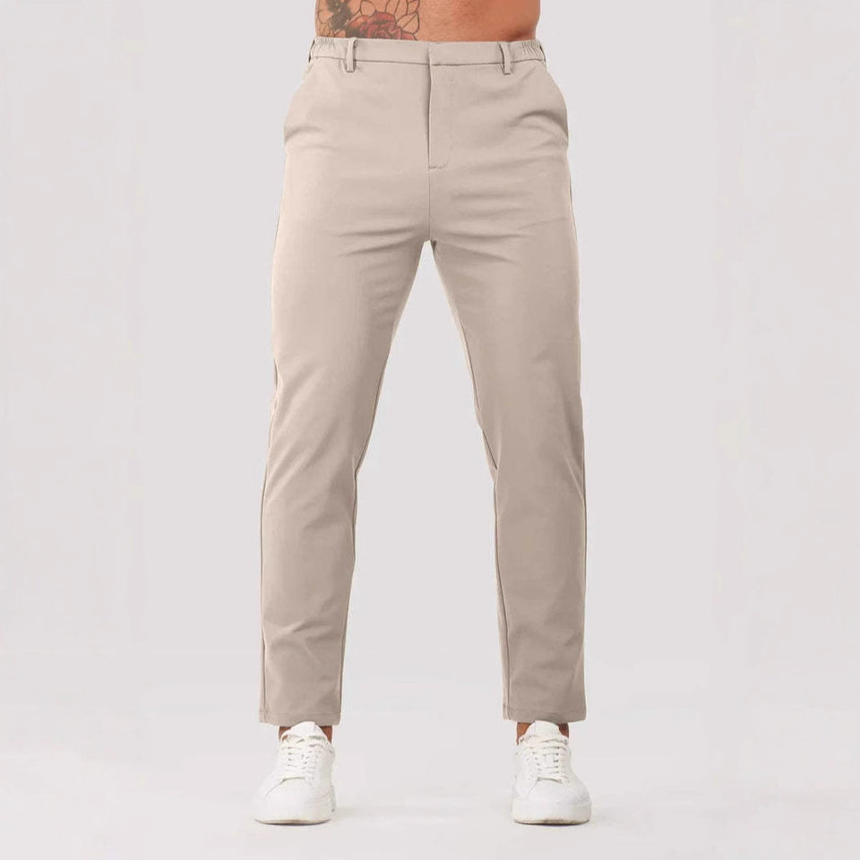 Men’s Solid Color Suit Pants | Business Casual All-Match Trousers