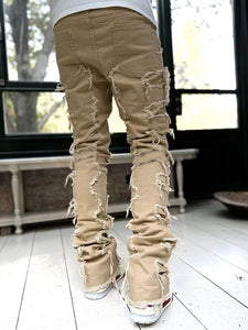 Men’s Ripped Stacked Jeans Pants