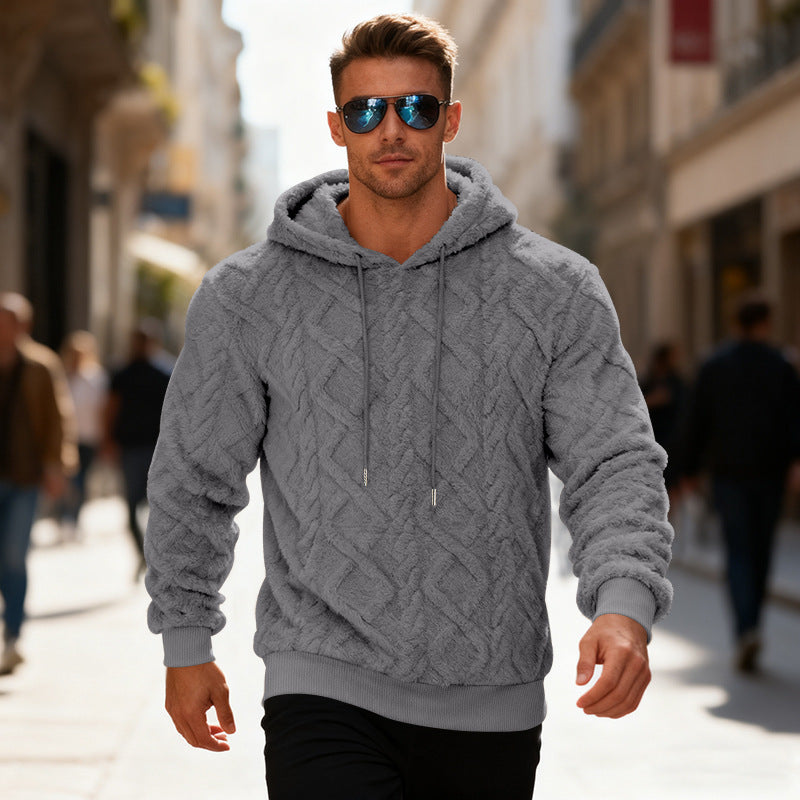 Men’s Double-Sided Velvet Fleece Pullover | Casual Warm Sweater